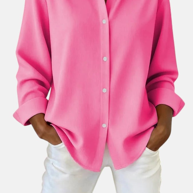 Celia – Sophisticated Button-Front Blouse for Effortless Elegance
