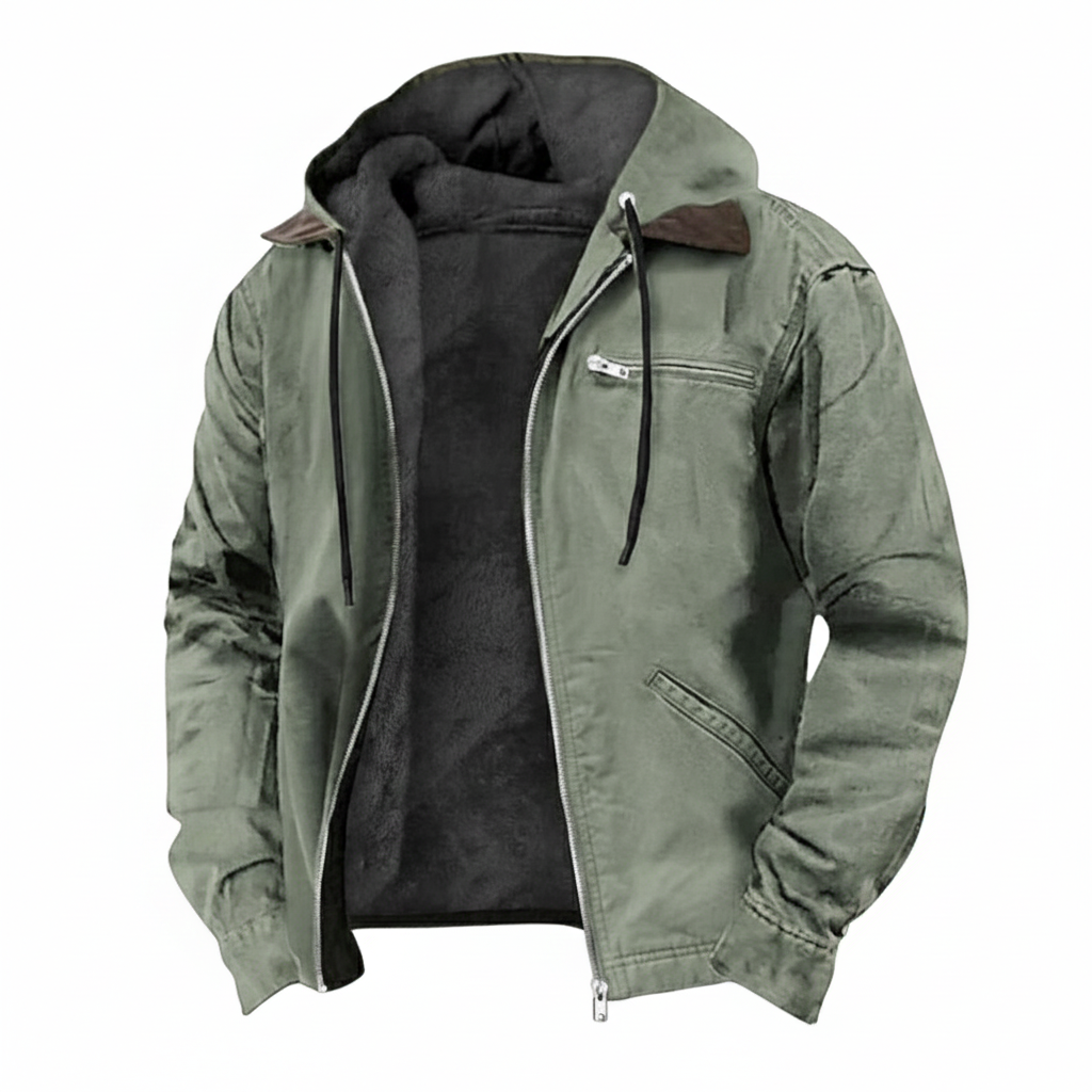 Nate Zip-Up Hooded Jacket – Waterproof & Windproof All-Weather Protection