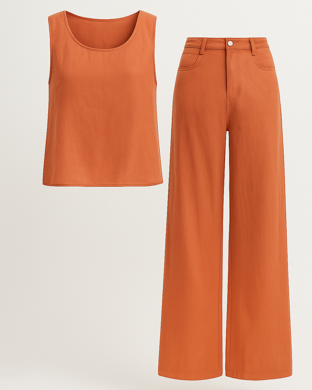 Lydia | Kvinders Boho To-Delt Sommer Sæt - Orange - Casual kjoler - {{ product_tags }