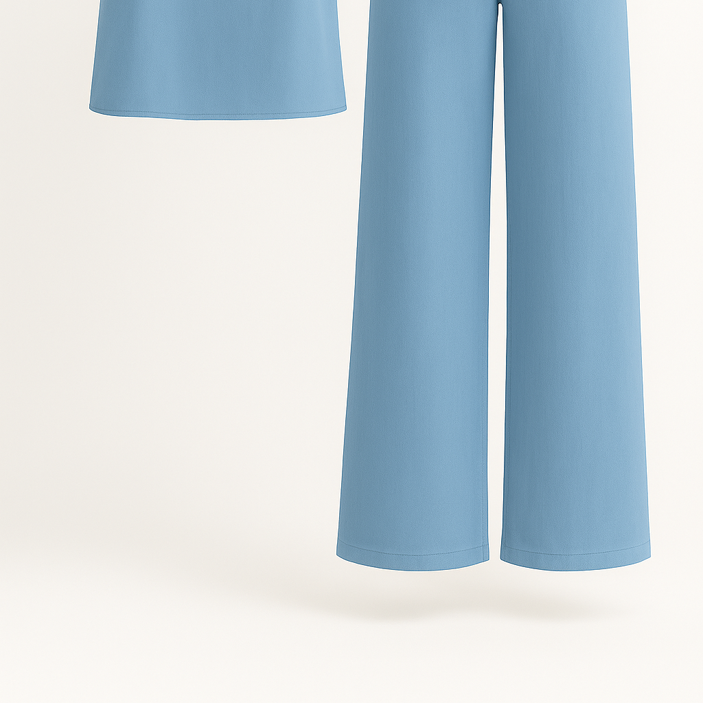 Lydia | Kvinders Boho To-Delt Sommer Sæt - Blå - Casual kjoler - {{ product_tags }