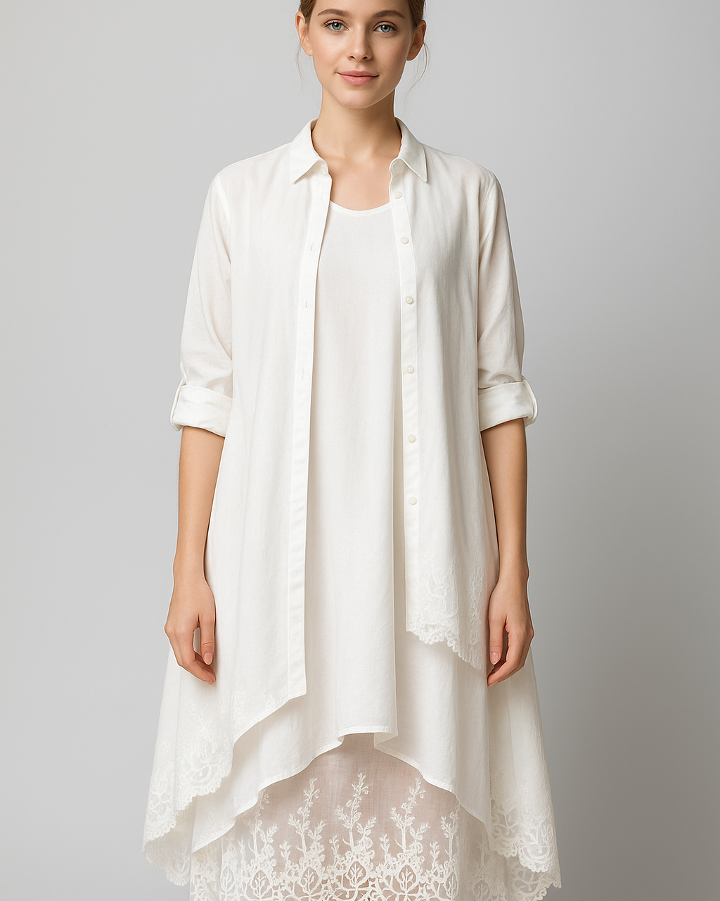 Aurora | Kvinders Elegant Boho Midi Kjole - - Kjoler - {{ product_tags }