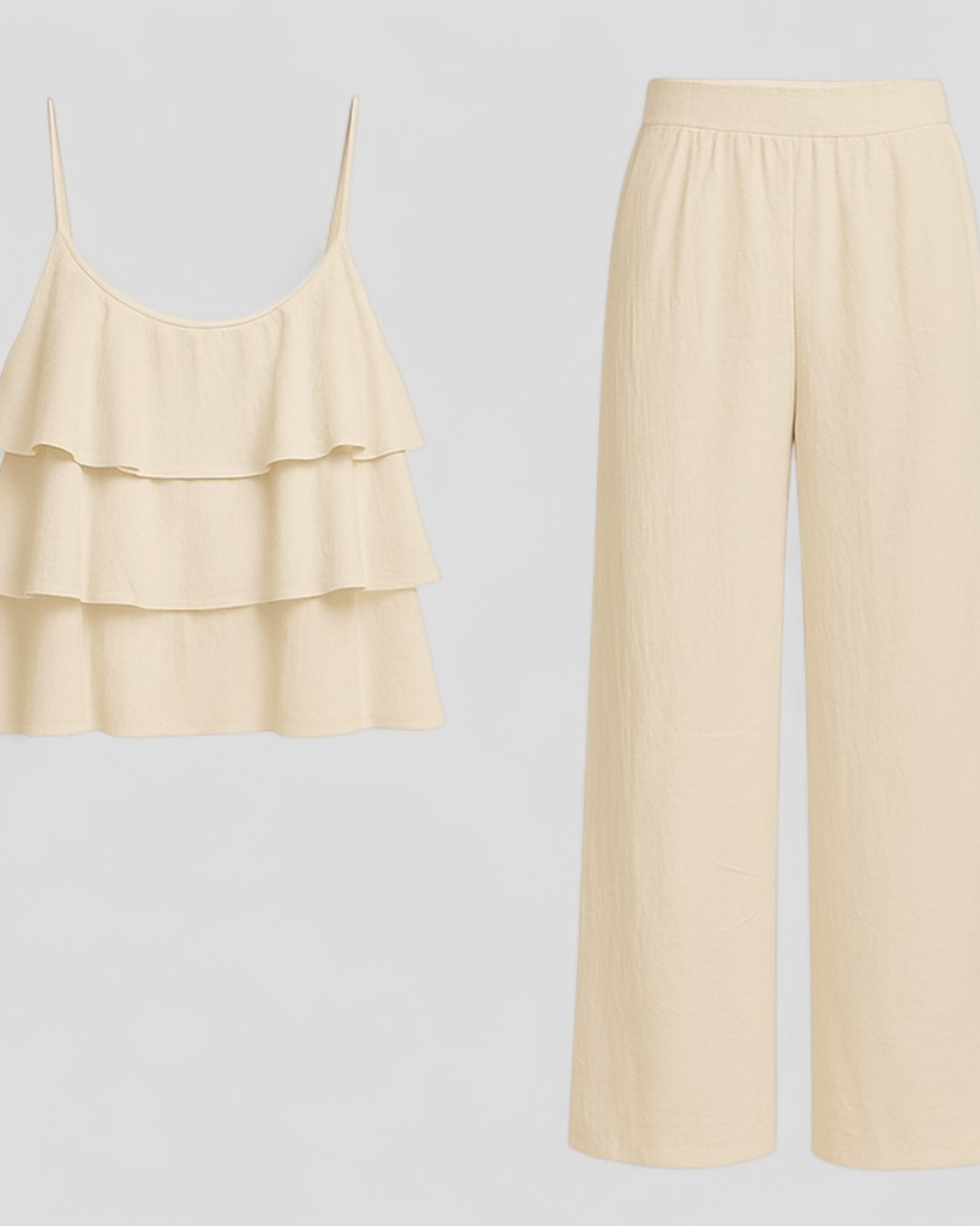 Caterina | Kvinders Elegant Koordineret Sæt - Beige - Jakkesæt & Blazere - {{ product_tags }