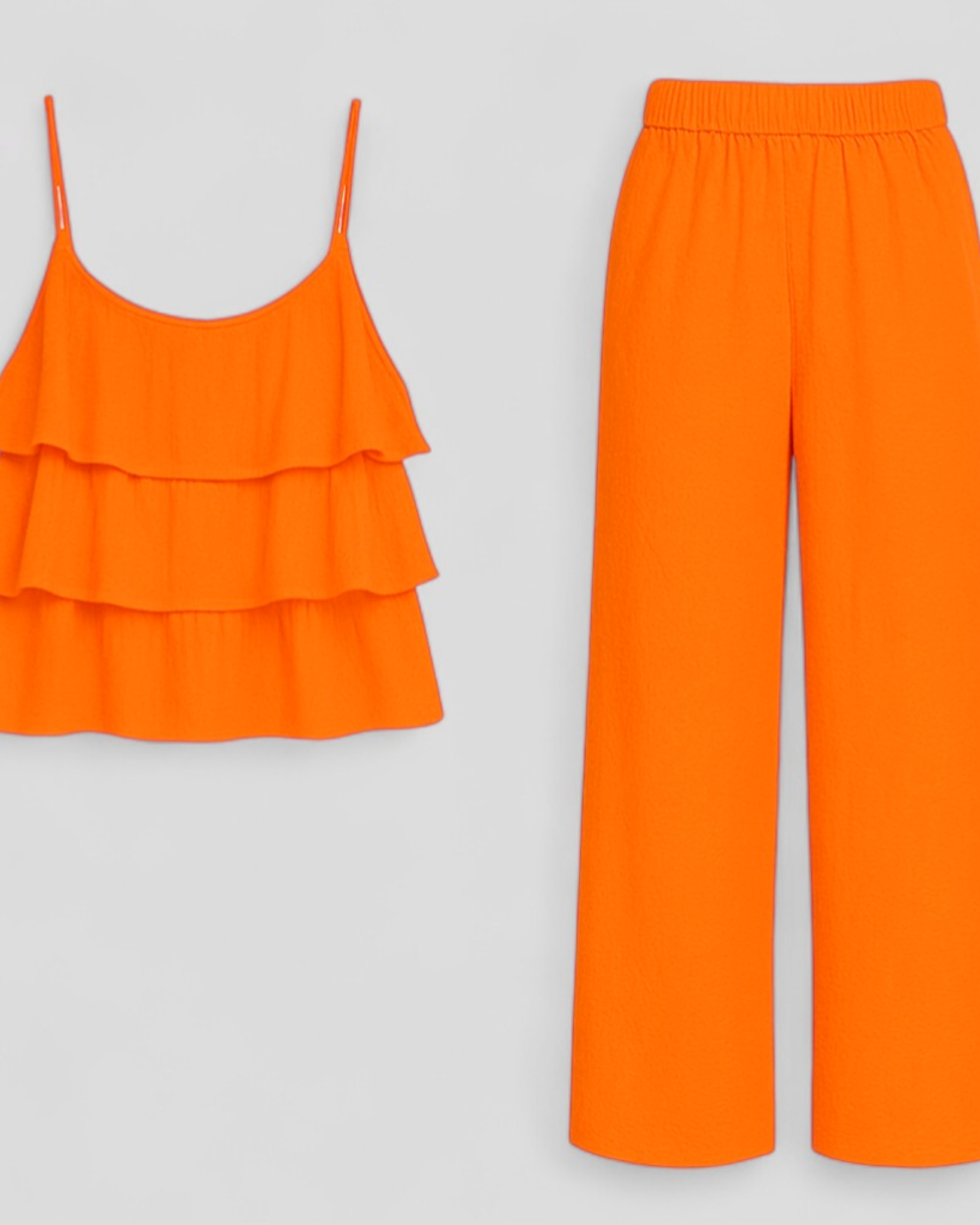 Caterina | Kvinders Elegant Koordineret Sæt - Orange - Jakkesæt & Blazere - {{ product_tags }