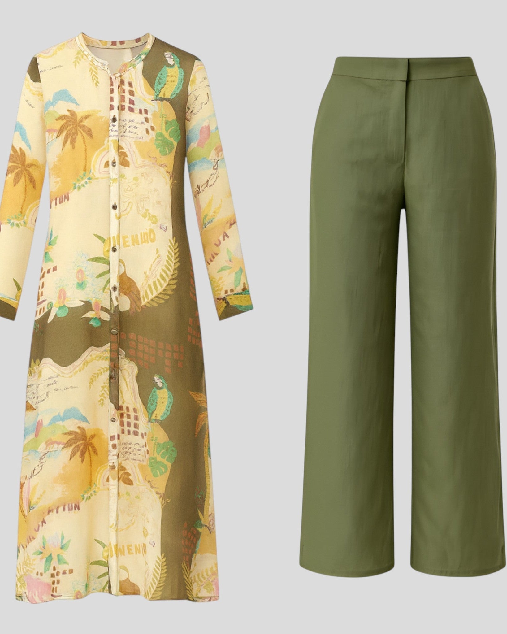 Delfina | Kvinders Elegant Linned Sommer Sæt - - Tøj sæt - {{ product_tags }