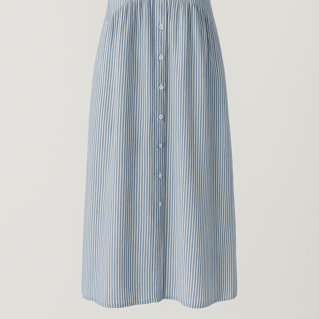 Chic Women's Midi Dress with Handy Pockets