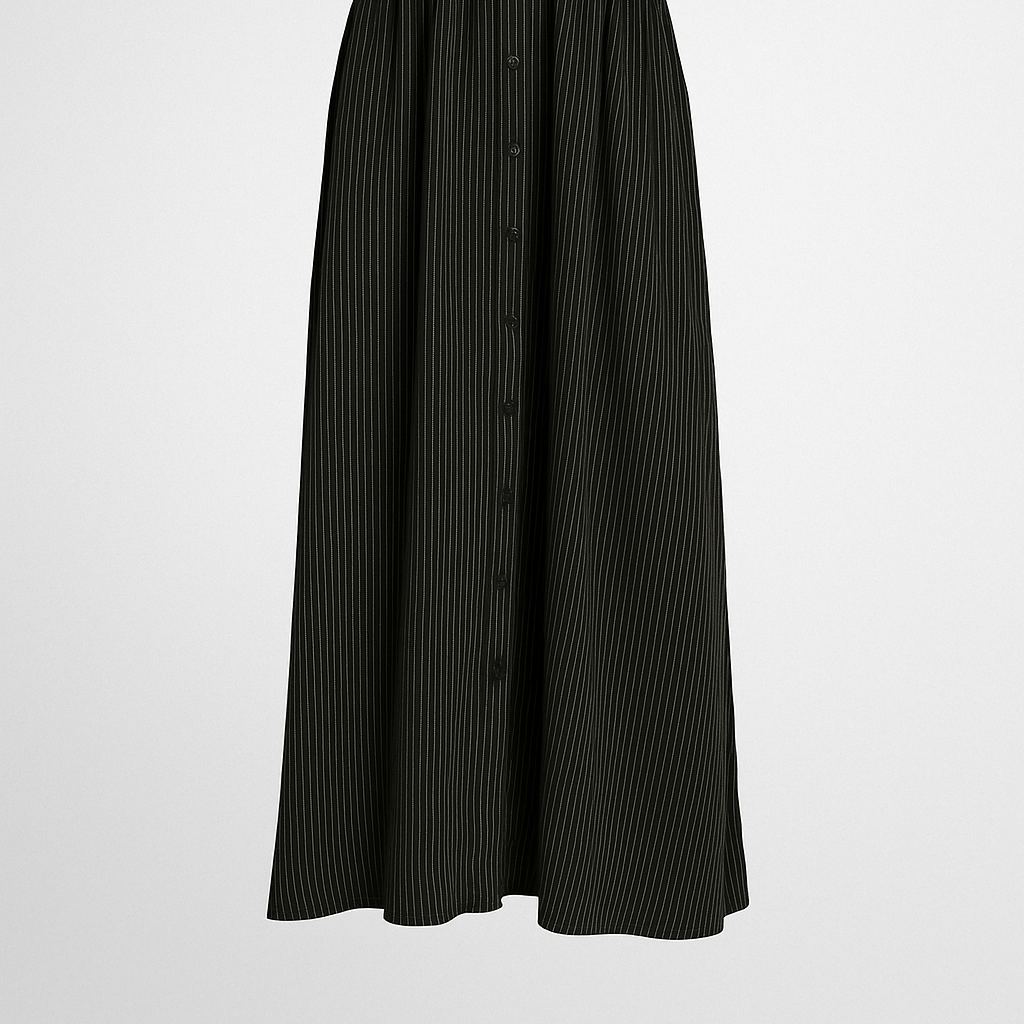 Chic Women's Midi Dress with Handy Pockets