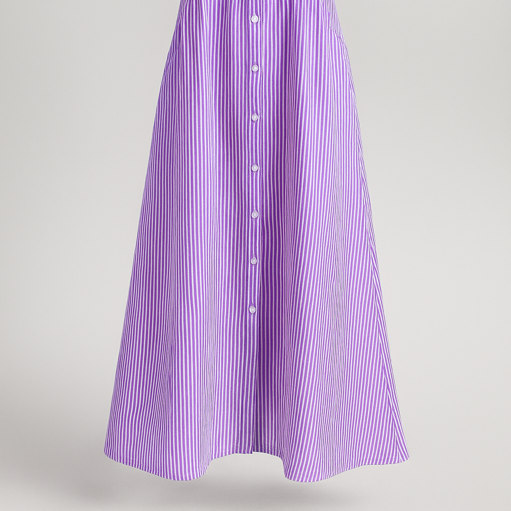 Chic Women's Midi Dress with Handy Pockets