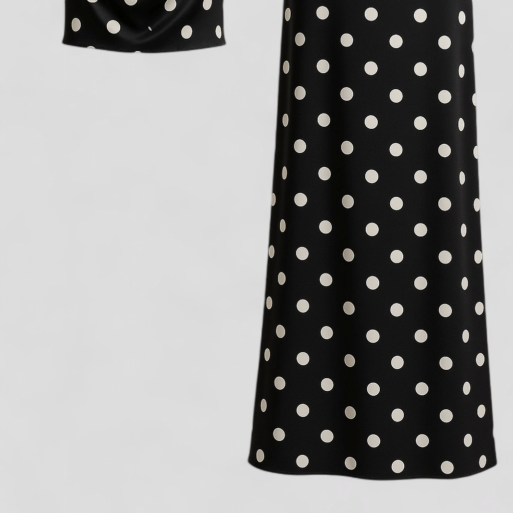 Agnesia | Kvinders Polka Dot To-delt Sæt - Sort - Kvinders sæt - {{ product_tags }