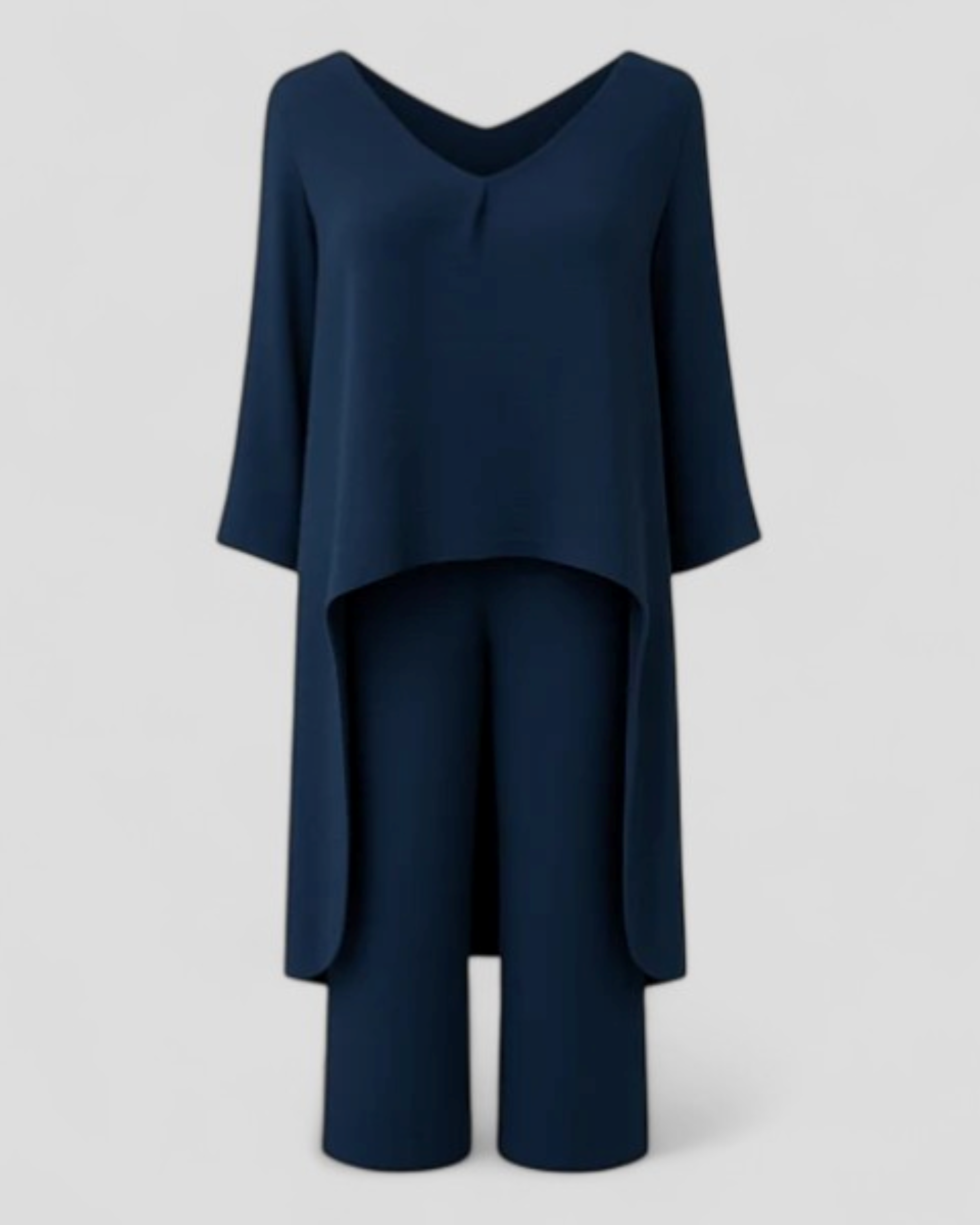 Lara | Matchende Sæt Dame - Elegant To-Delt Sæt - Navy Blå - Kvinders tøj - {{ product_tags }
