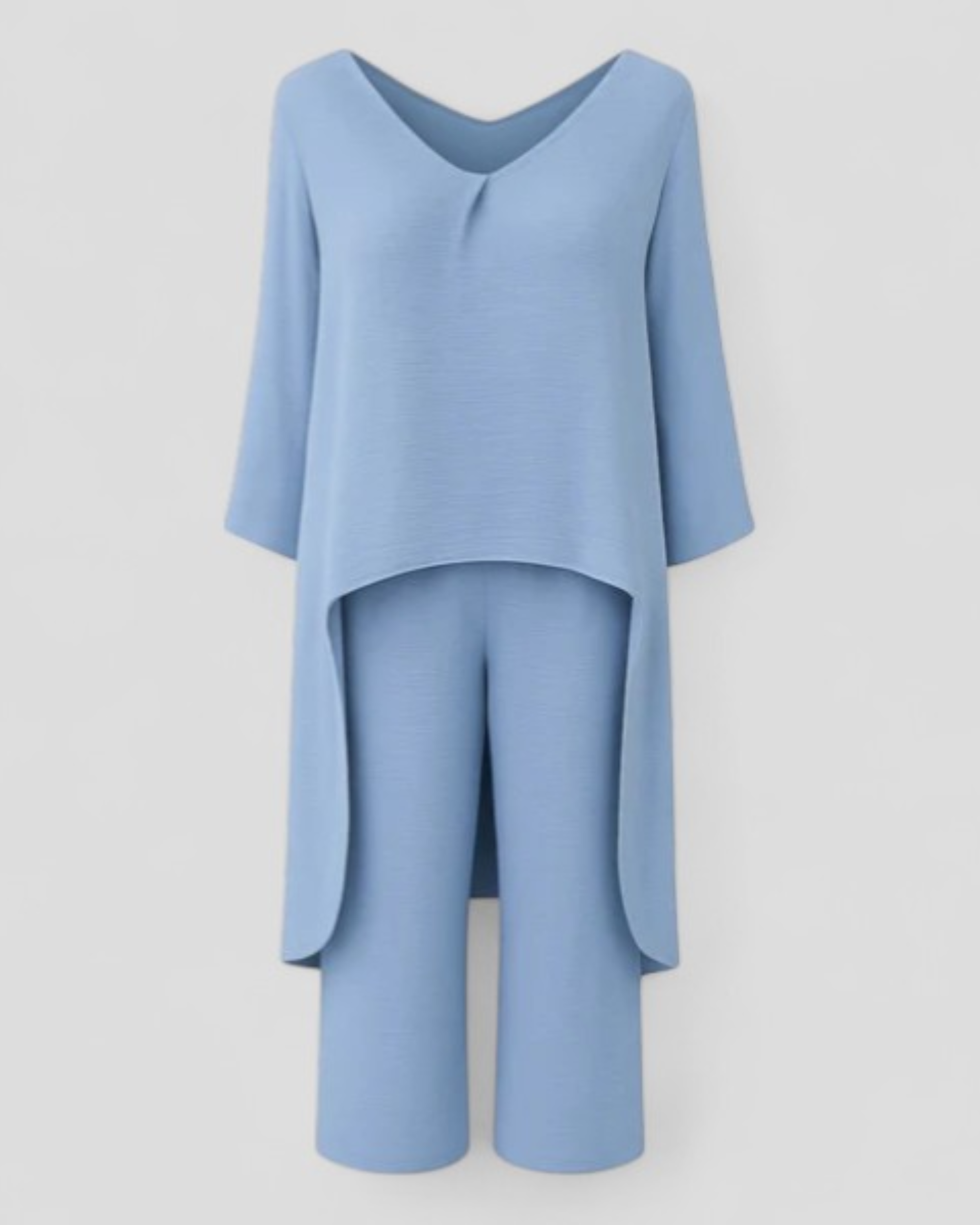 Lara | Matchende Sæt Dame - Elegant To-Delt Sæt - Lyseblå - Kvinders tøj - {{ product_tags }