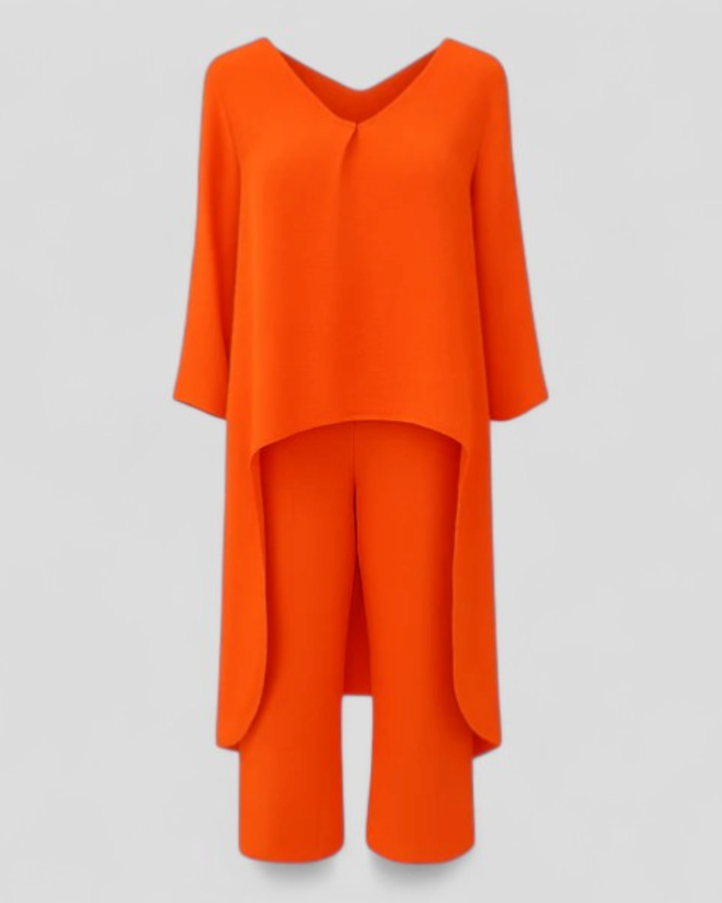 Lara | Matchende Sæt Dame - Elegant To-Delt Sæt - Orange - Kvinders tøj - {{ product_tags }