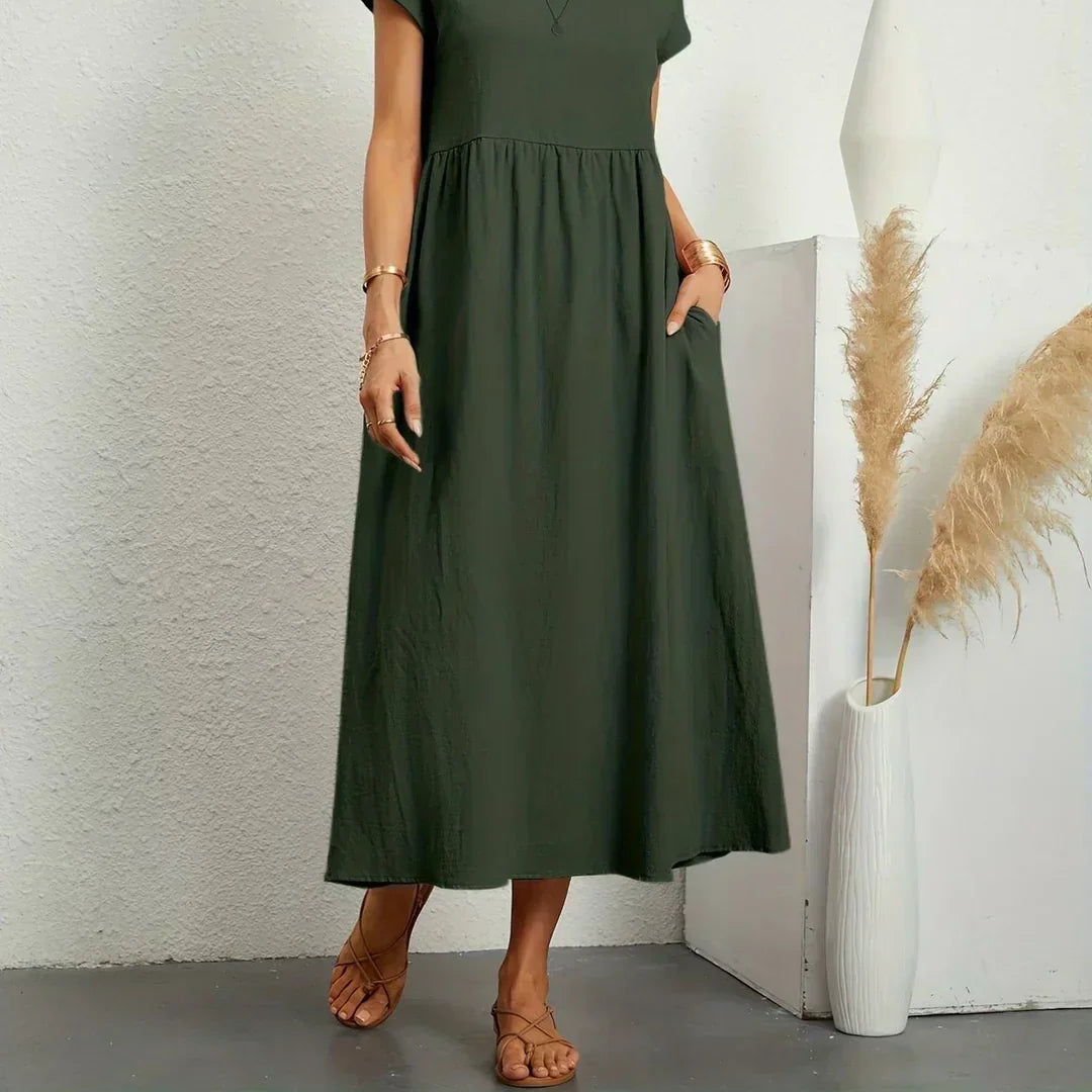 -Ursina™ | Fluid Midi Dress-