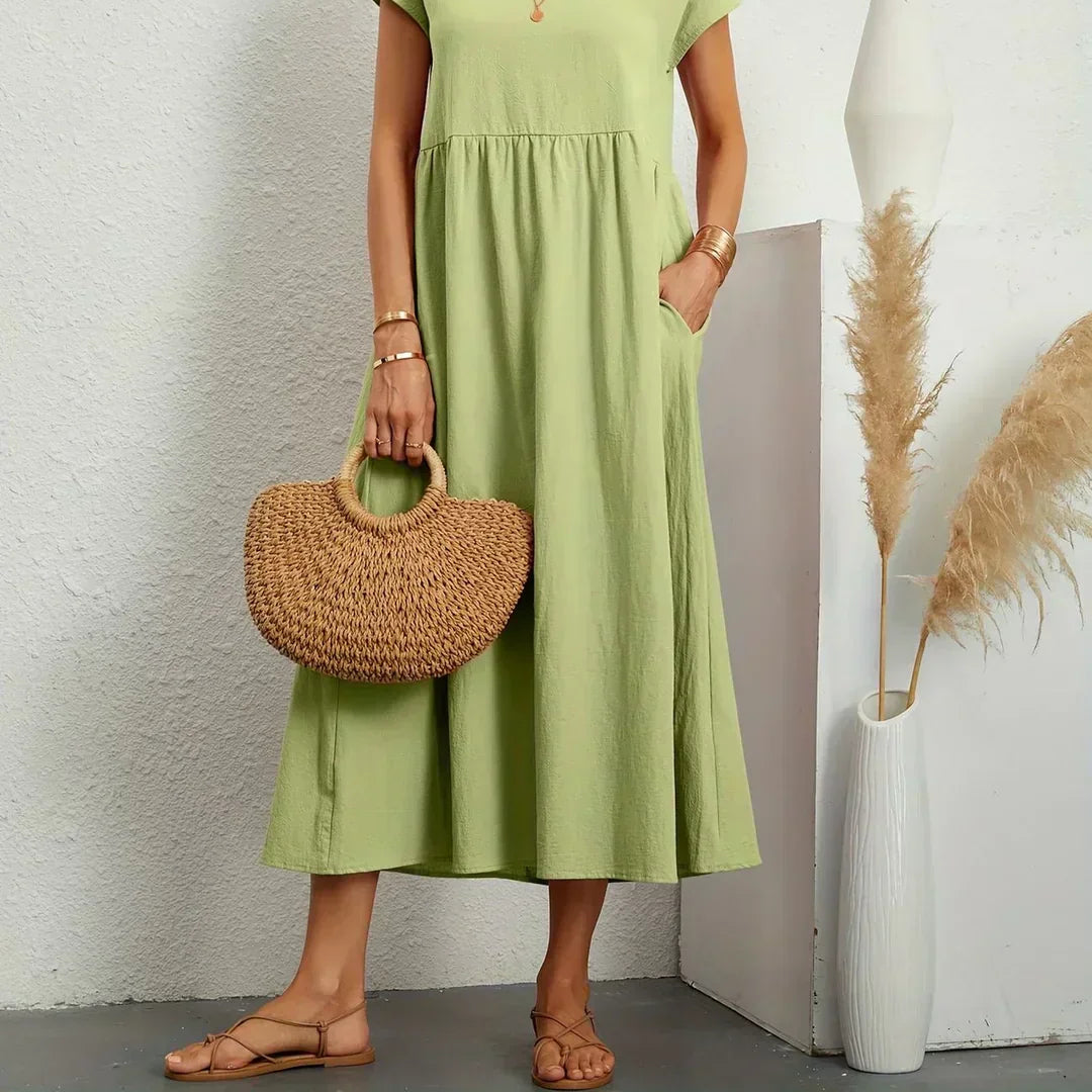 -Ursina™ | Fluid Midi Dress-
