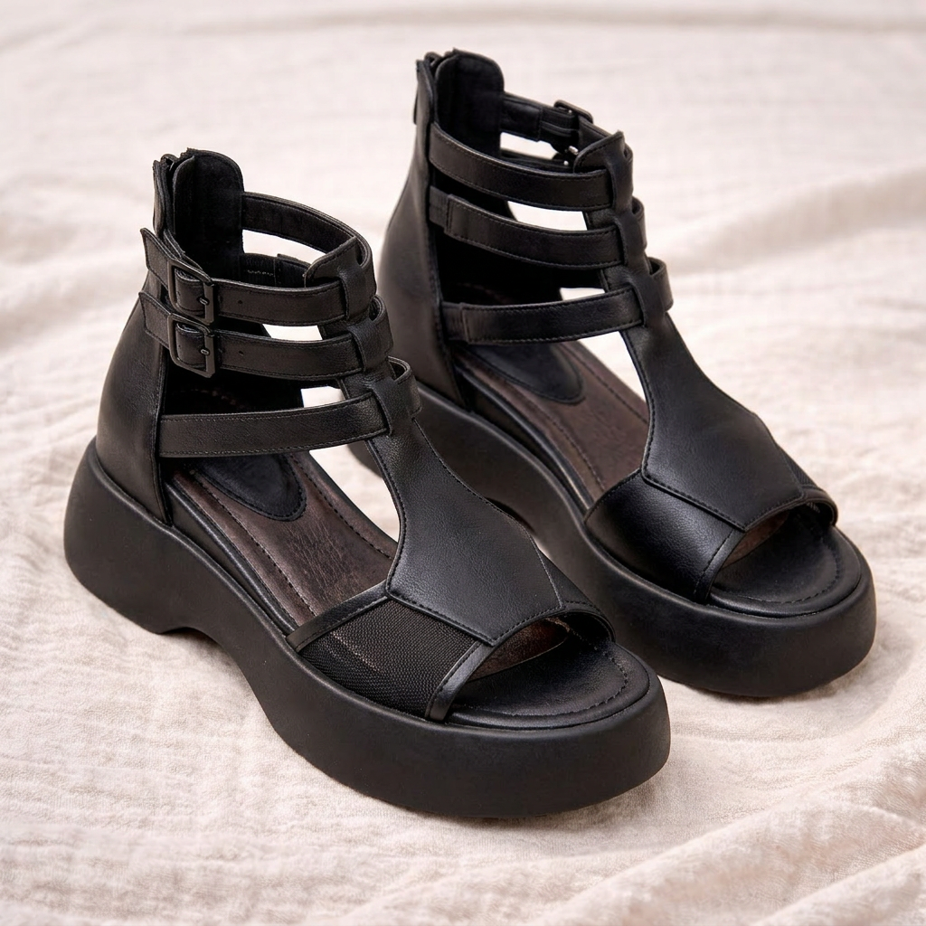 Brianna Platform Buckle Sandals - Elevate Your Everyday Style