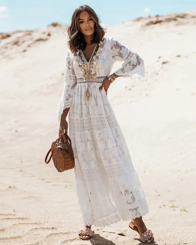 Catherine - Boho-Chic Long-Sleeve Dress