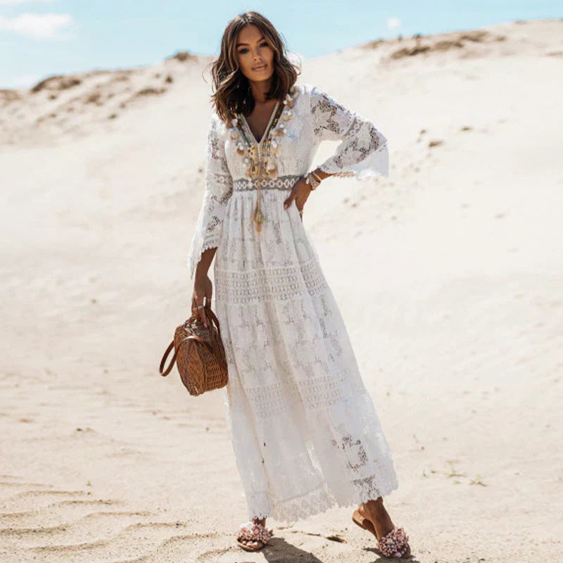Catherine - Boho-Chic Long-Sleeve Dress
