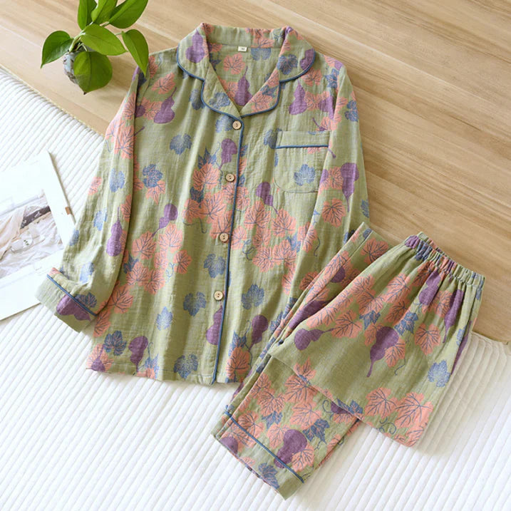 Women's Floral-Print Two-Piece Pajama Set - Modern