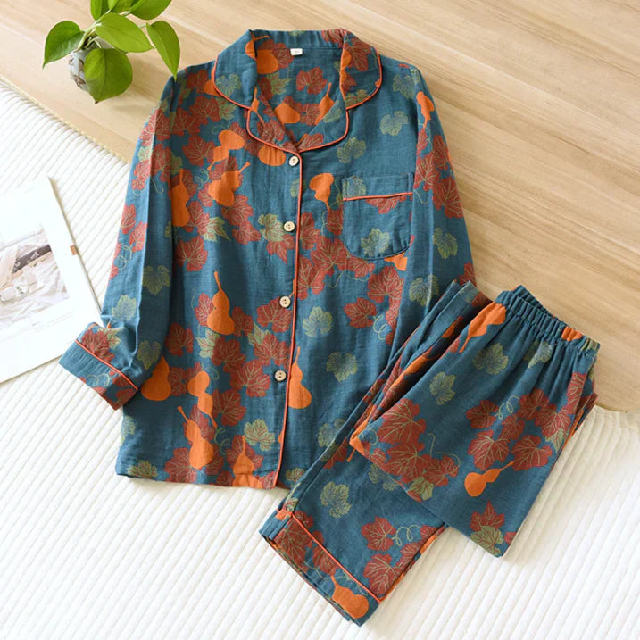 Women's Floral-Print Two-Piece Pajama Set - Modern