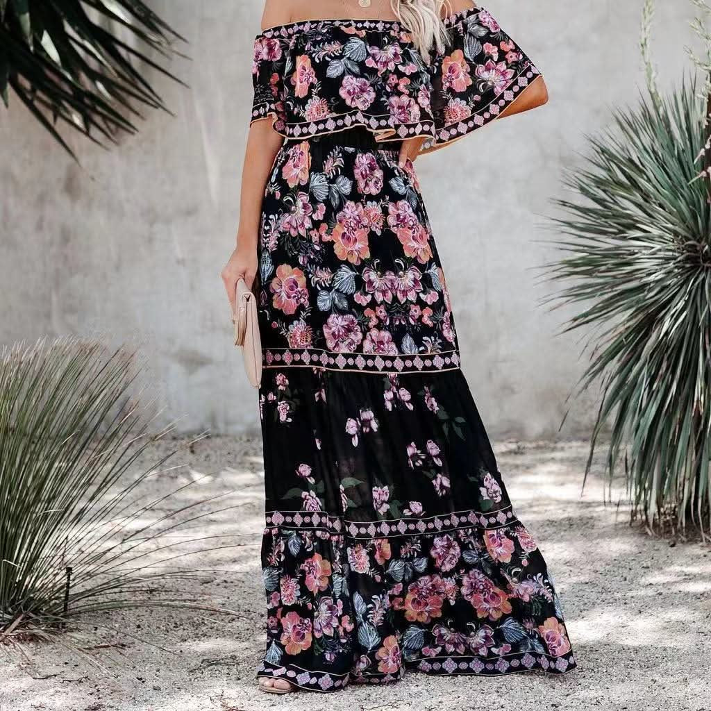 Women's Jacinta Patterned Tie-Waist Maxi Dress