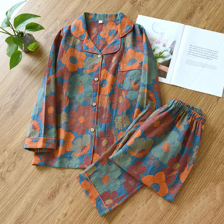 Women's Floral-Print Two-Piece Pajama Set - Modern