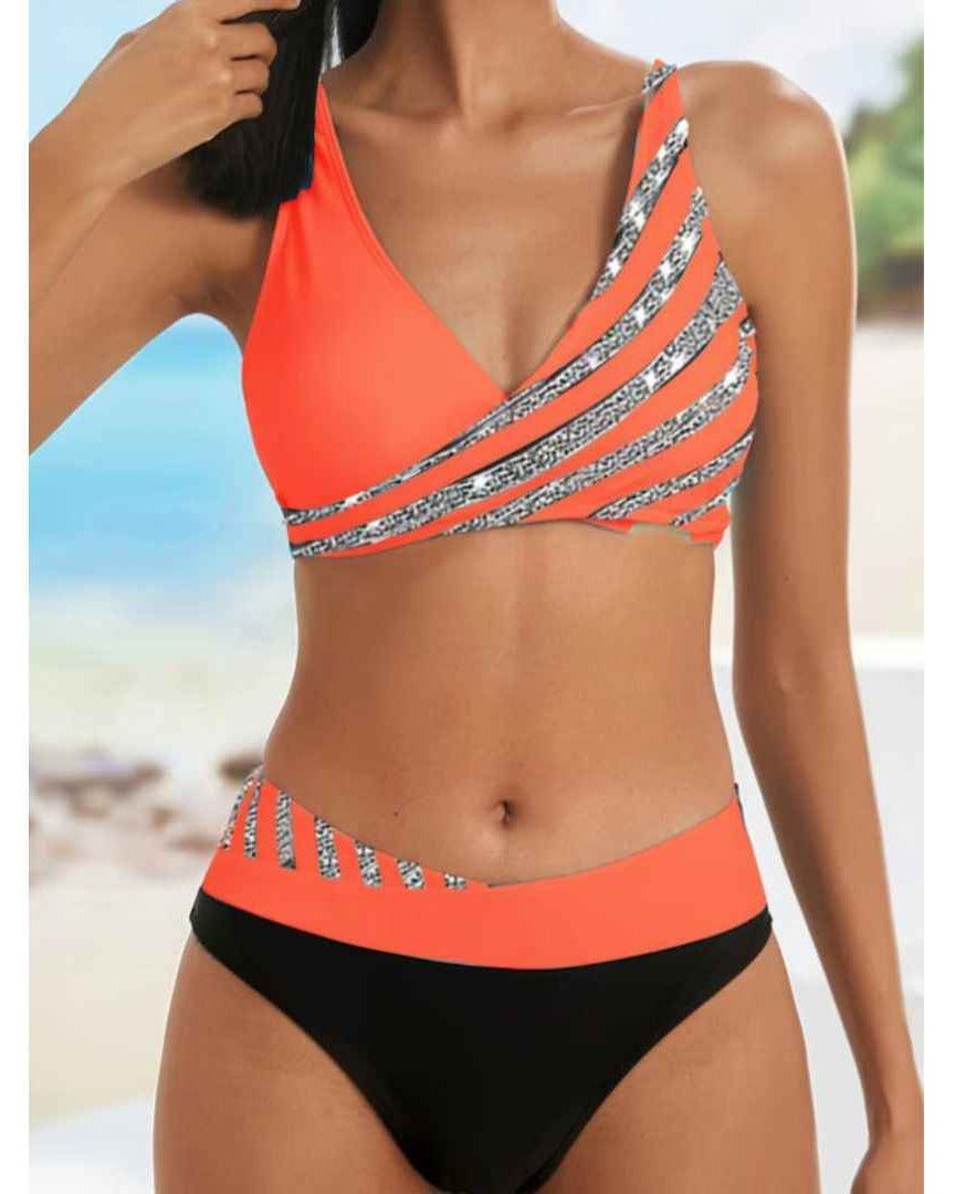 Zoë - Bedruckte Halterneck-Bademode