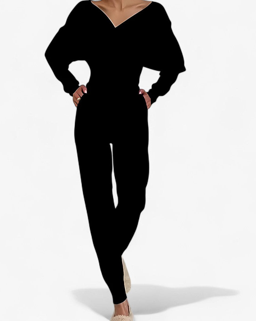 Leila | Moderne ribstrikket jumpsuit - - women's fashion - {{ product_tags }