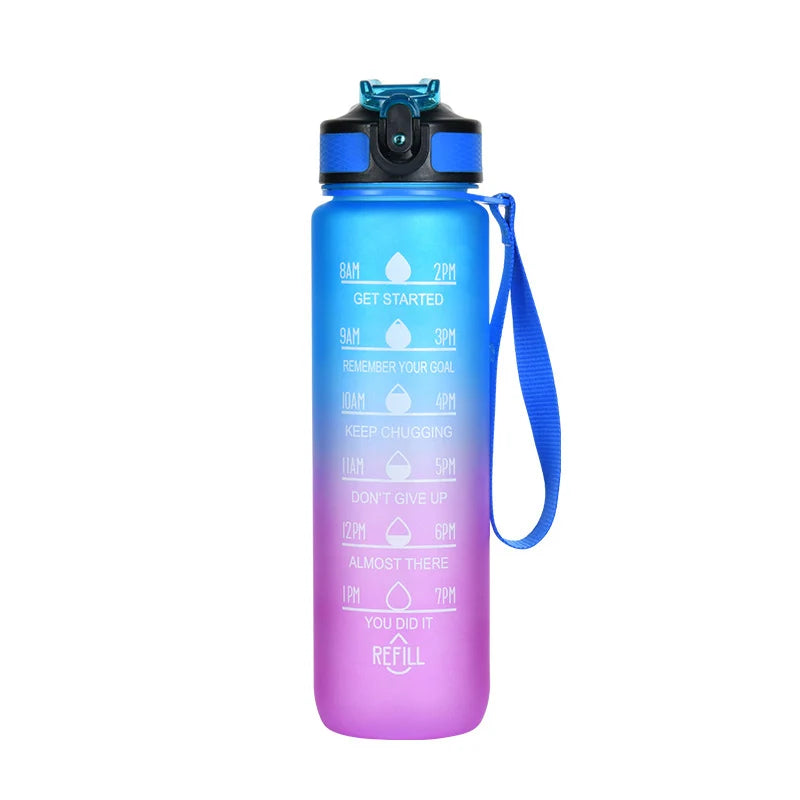 1000mL Frosted Gradient Water Bottle