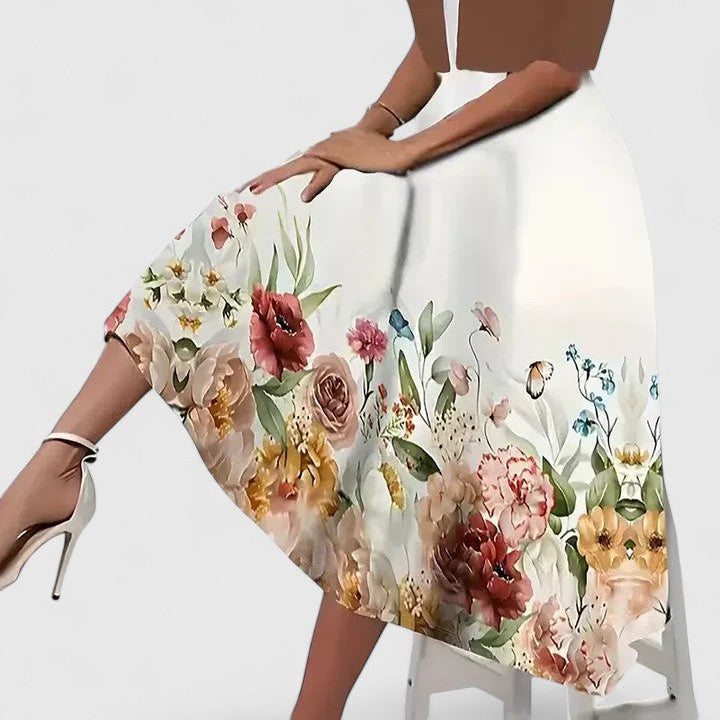 Women's Aurora Blossom Elegance Midi Dress