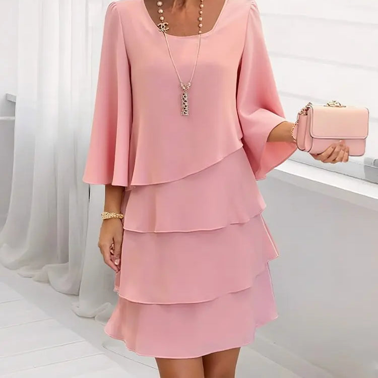 Catherine | Elegant Comfort Ruffle Dress