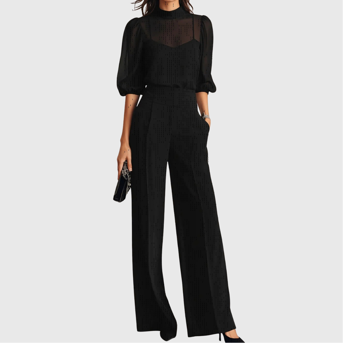 Elodie | Top And Wide-leg Pants Three-piece Set