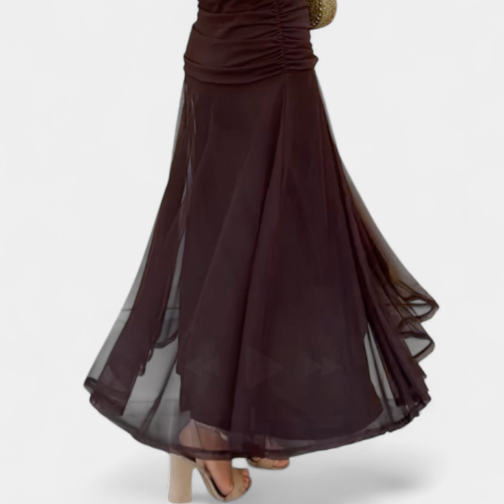 Elegant Long Dress with V-Neck