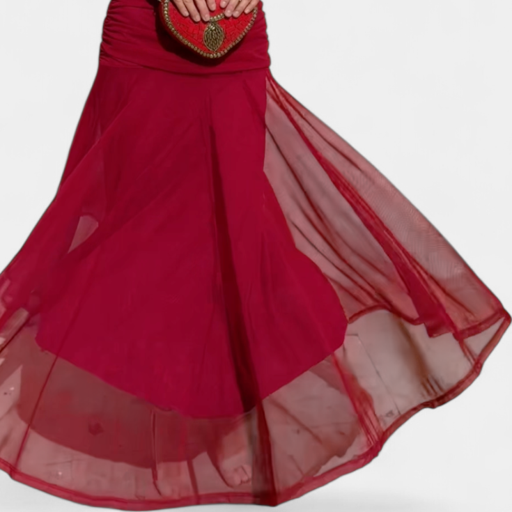 Elegant Long Dress with V-Neck