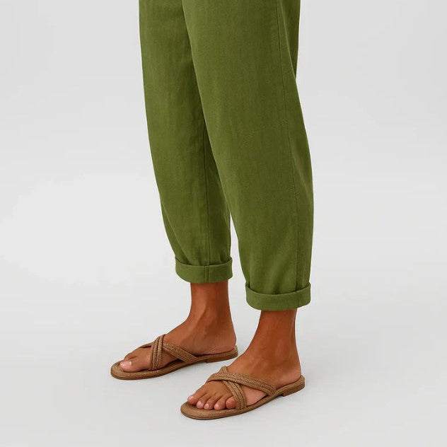 Sharona - Lightweight Linen-Cotton Pants