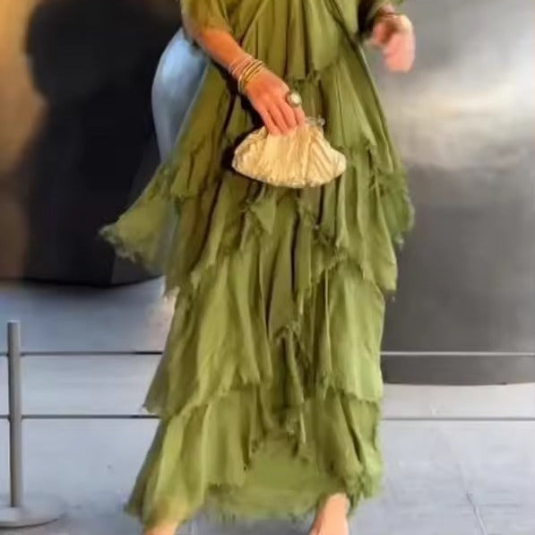 Women's Anselia Boho Ruffle Dress – Flowy, Free-Spirited Style