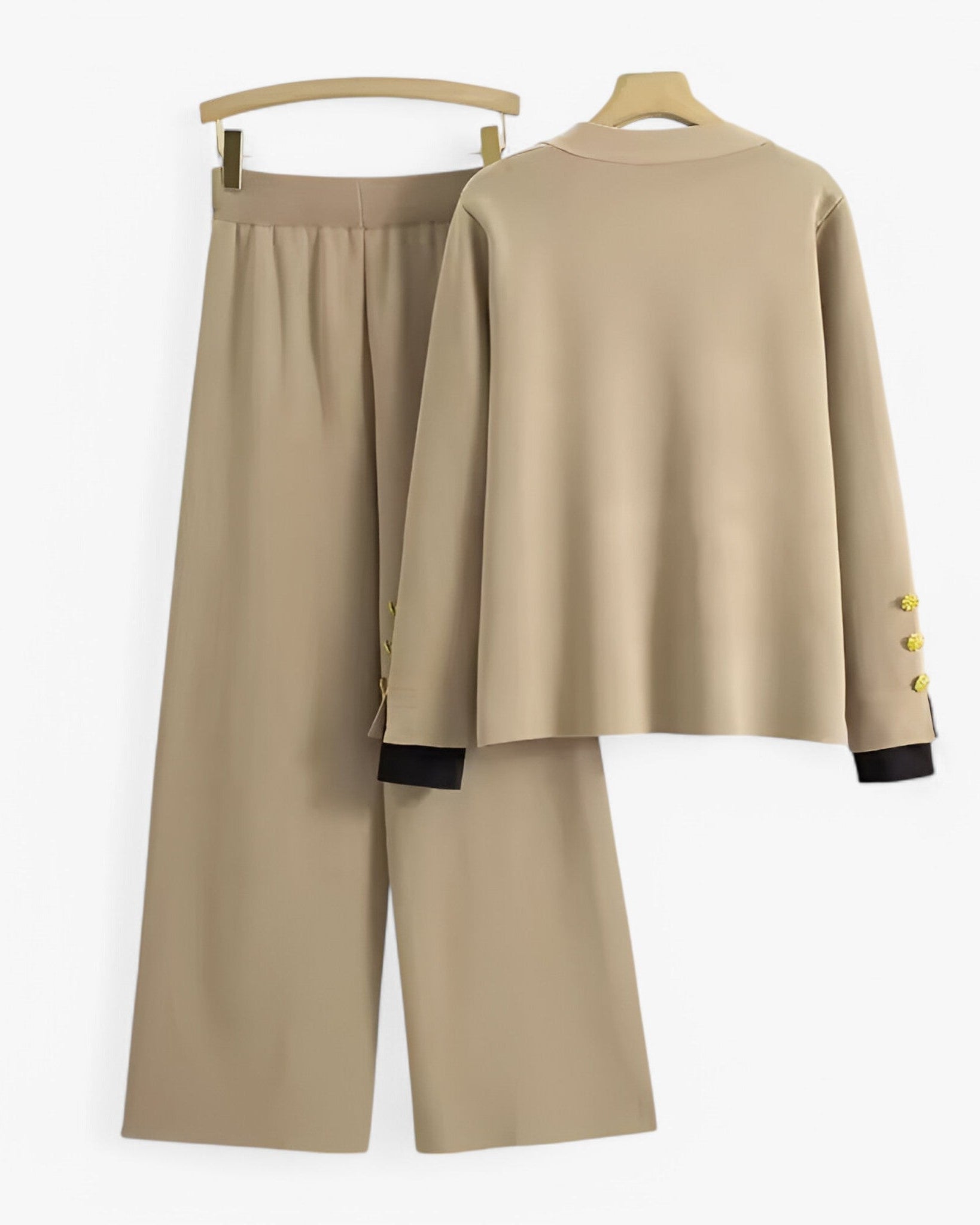 Elena | Strikket todelt sæt med cardigan og bukser - - women's fashion - {{ product_tags }