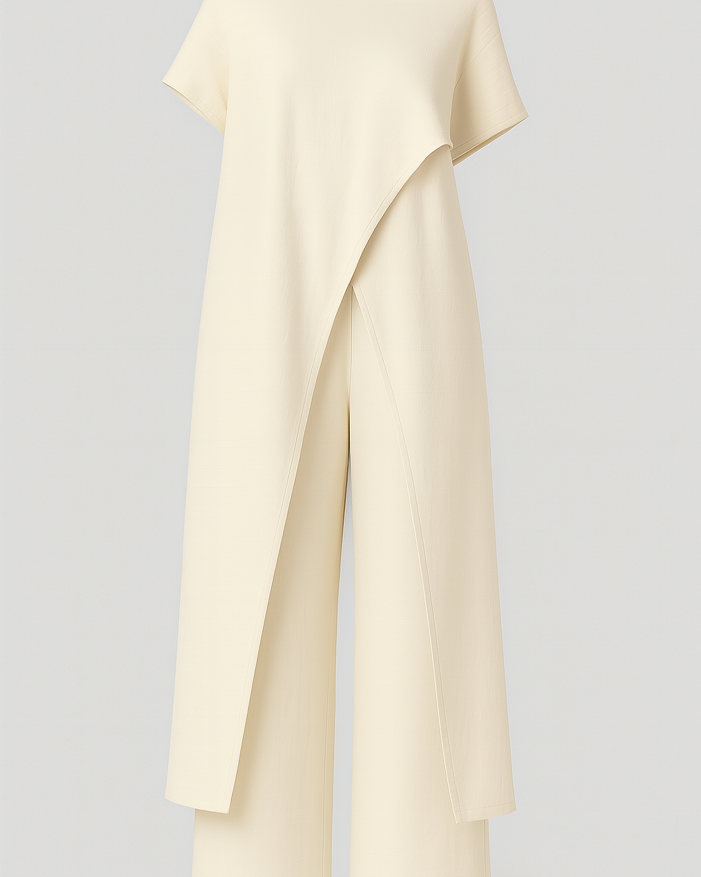 Anouk | Tøjsæt til Kvinder - Elegant Bluse og Bukser - Beige - Kvinders tøj sæt - {{ product_tags }