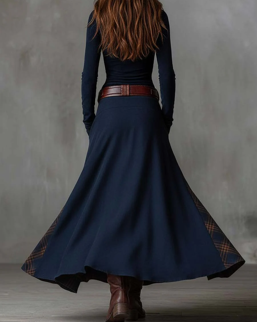 Azucena | Luxe Maxi Suede Dress with Belt