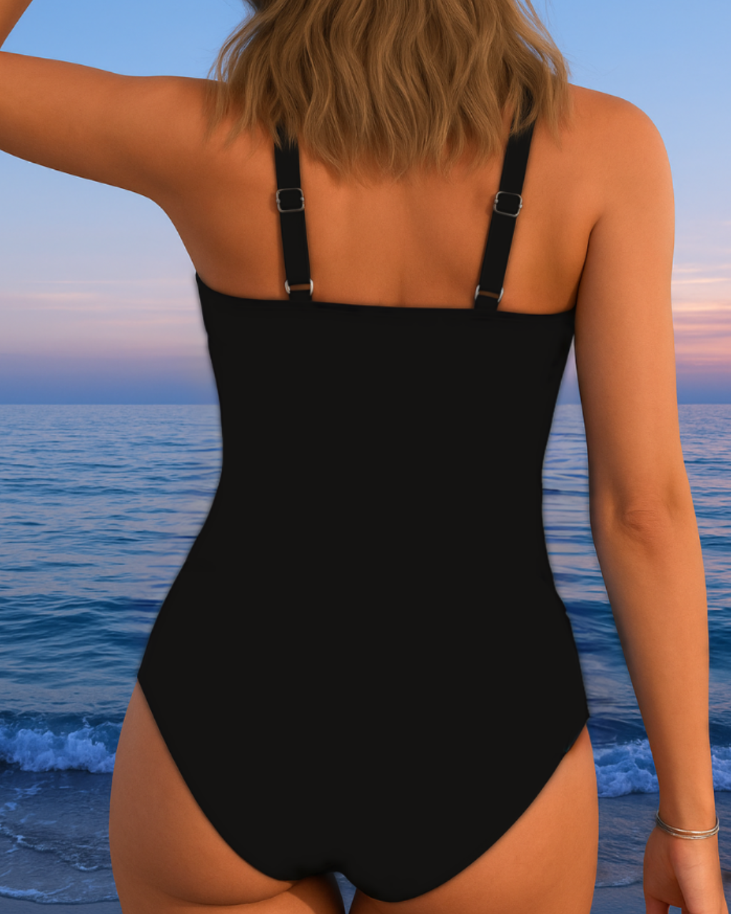 Luxus-Surplice-Badeanzug mit buntem Muster