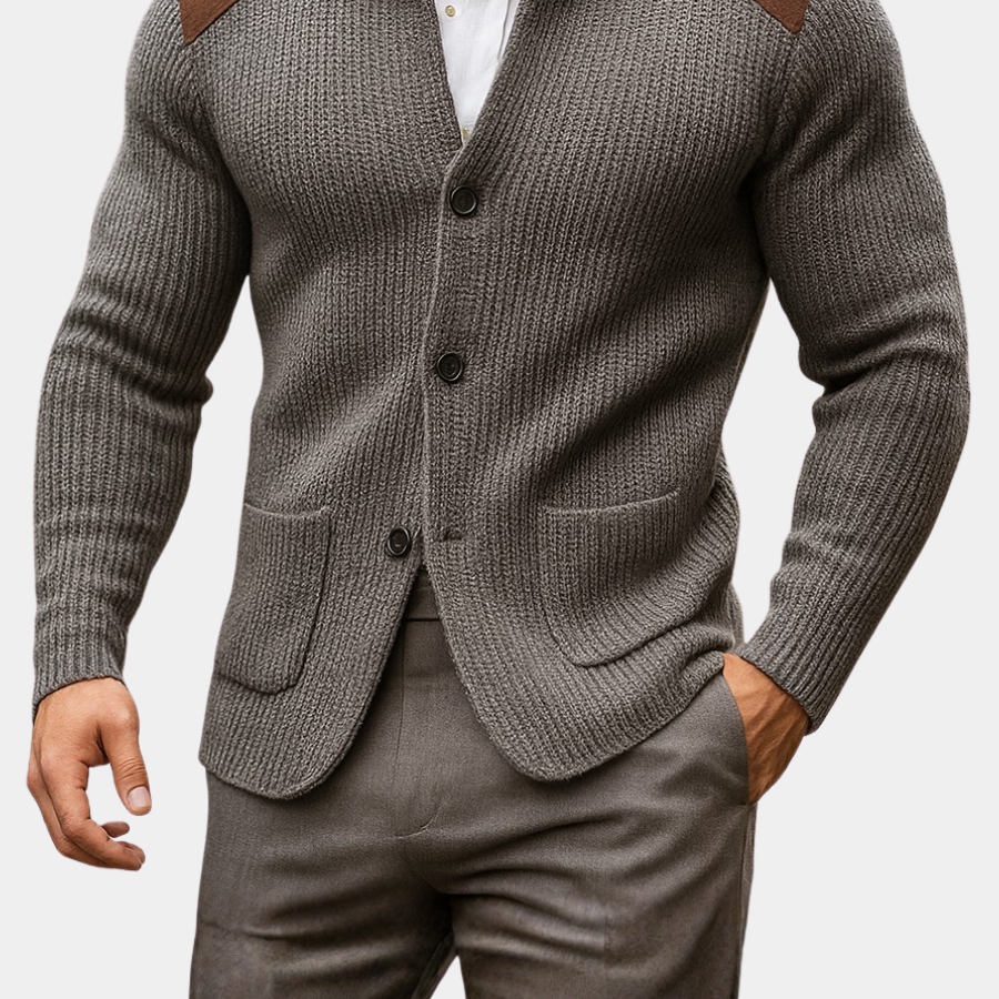 Oliver Buttoned Knit Jacket - Cozy, Stylish Layering Essential