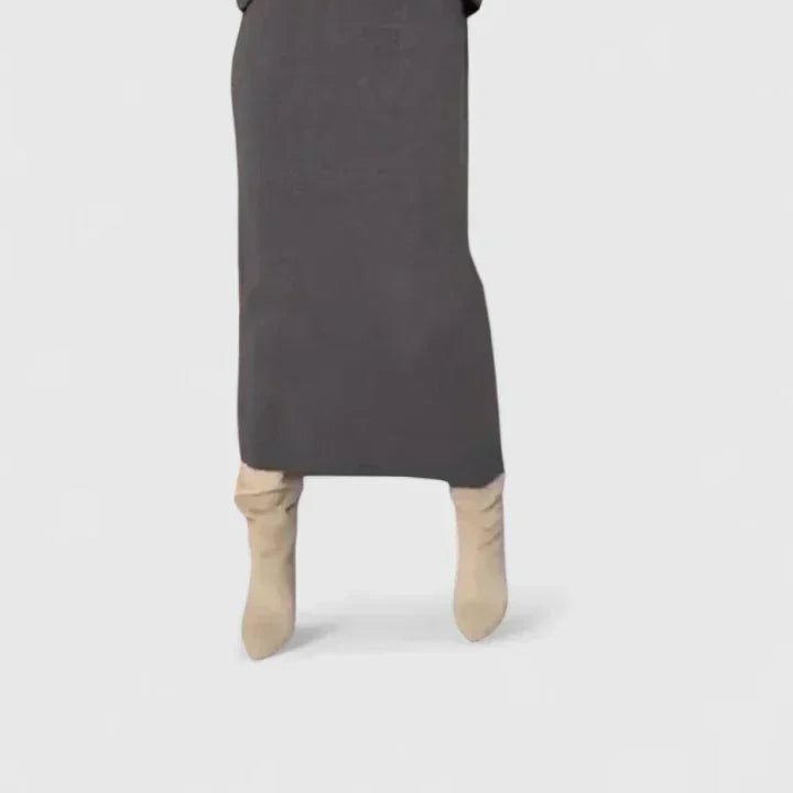 Women's Chic Dress and Turtleneck Sweater Set for Effortless Style