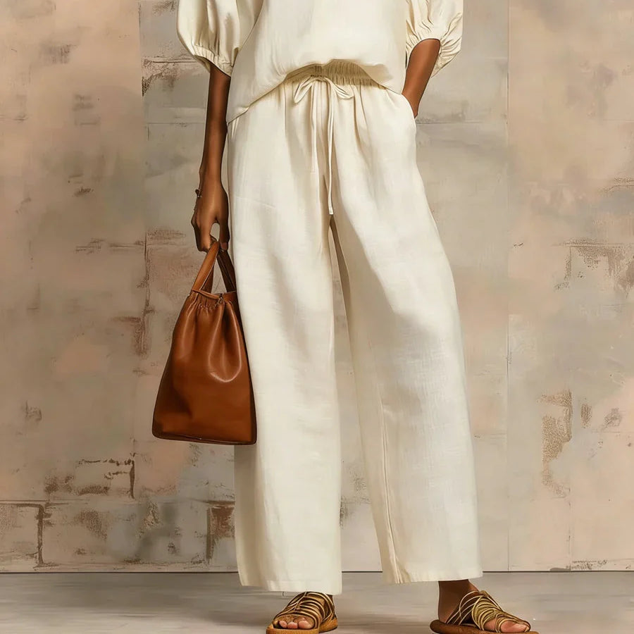 Valencia | Elegant Relaxed Linen Two-Piece Set