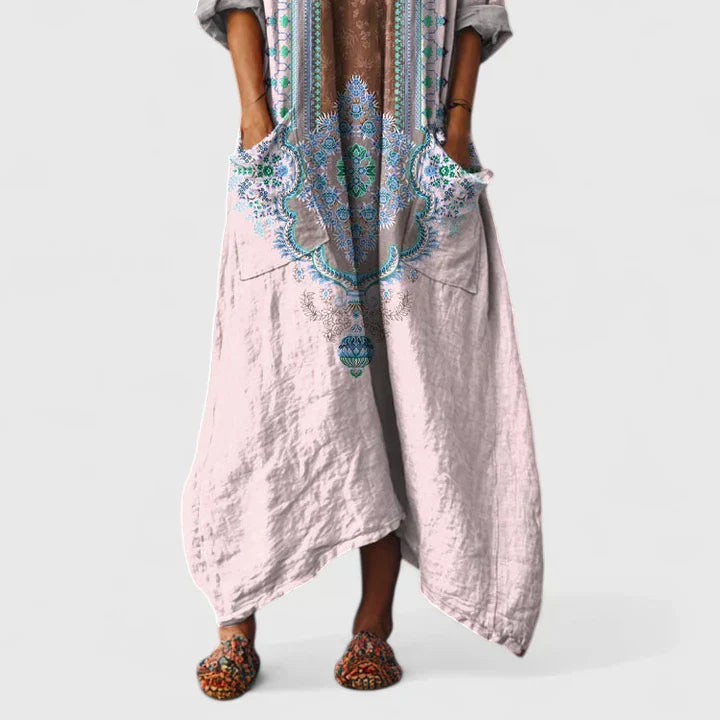 Women's Flowy Bohemian Printed Dress