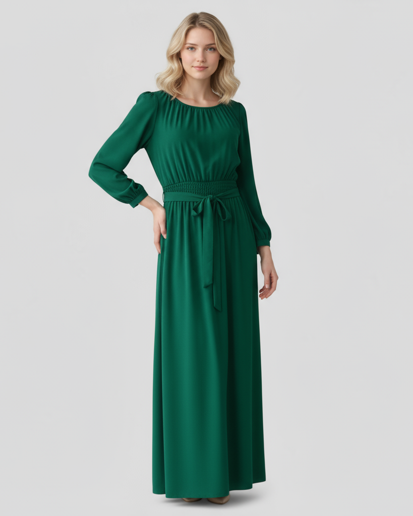 Chic Belted Maxi Dress