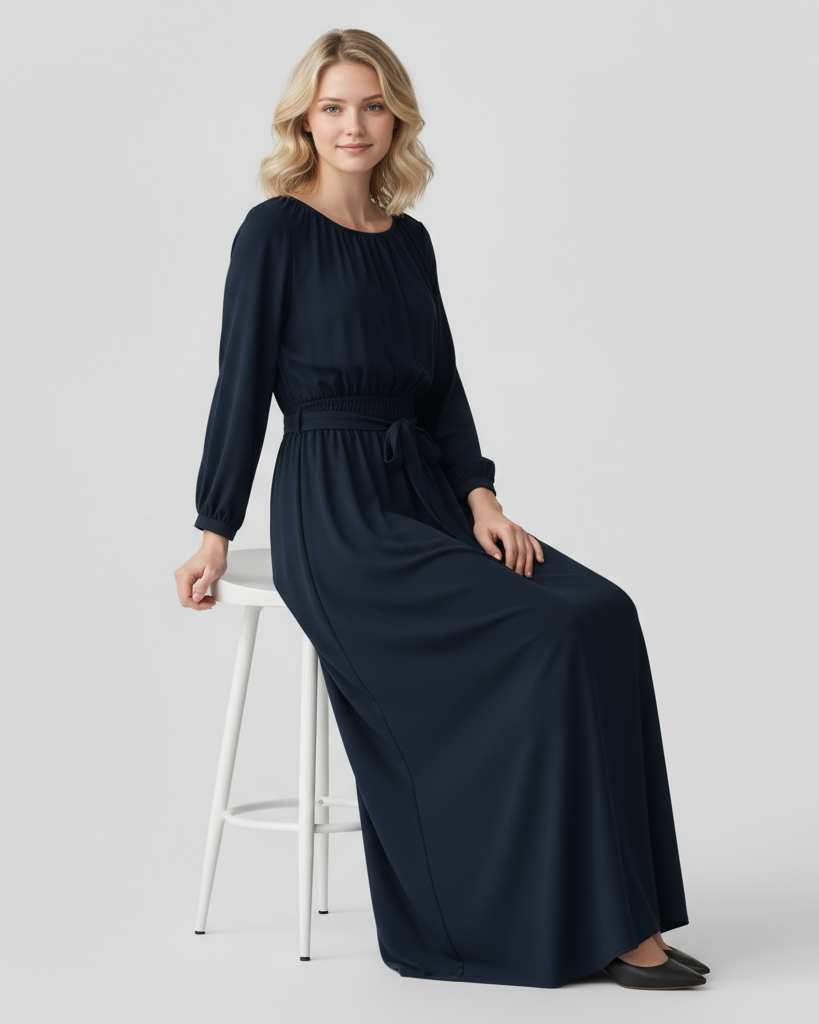 Chic Belted Maxi Dress