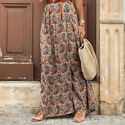Sienna Airy Boho Maxi Dress With Matching Belt