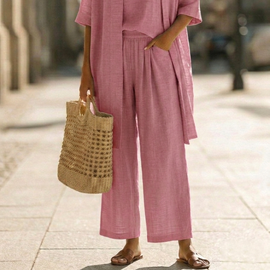Isa | Effortless Linen-Cotton Three-Piece Set