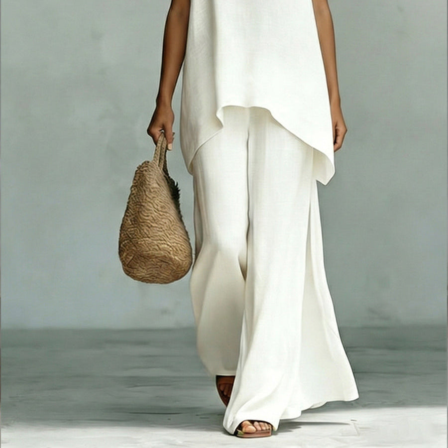 Elenia | Elegant Linen-Cotton Two-Piece Set