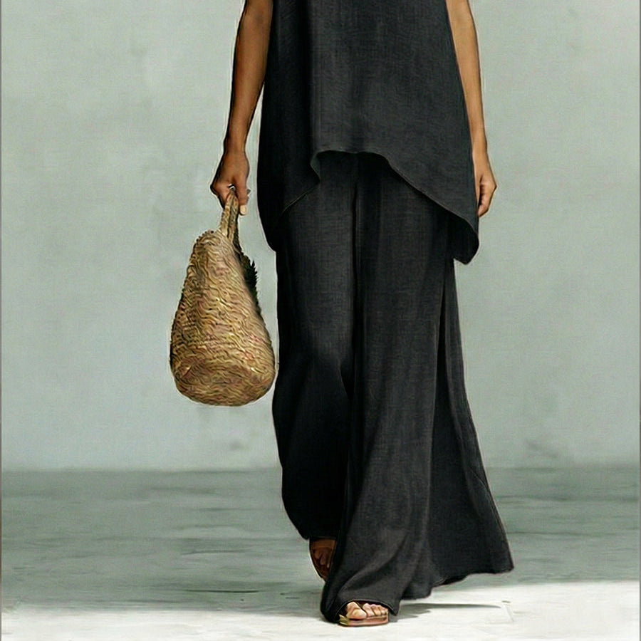 Elenia | Elegant Linen-Cotton Two-Piece Set