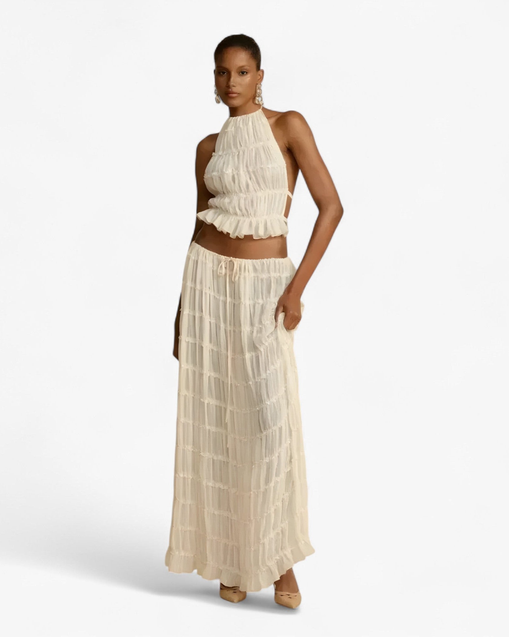 Freya - Sæt plisseret uden ryg - - women's fashion - {{ product_tags }