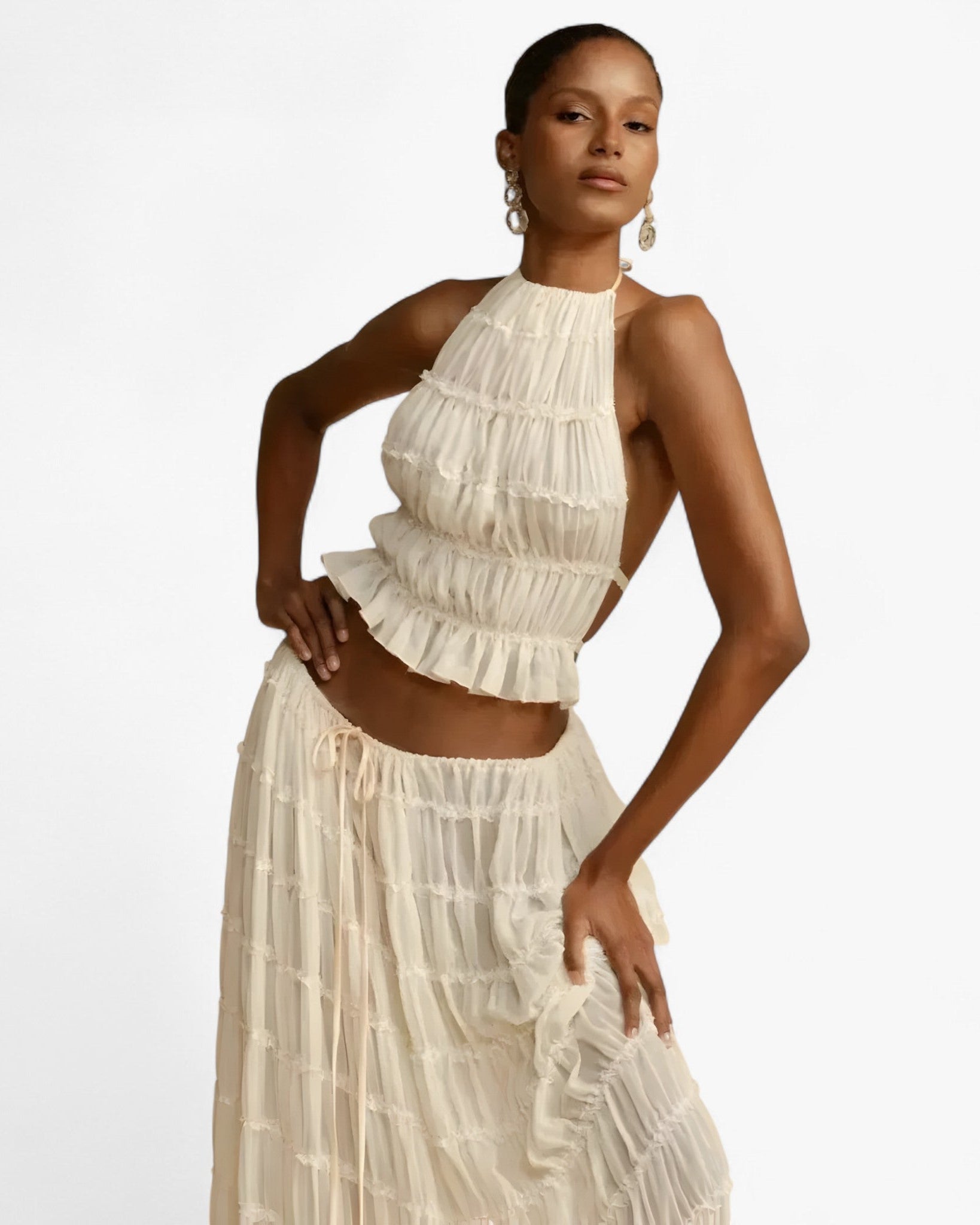 Freya - Sæt plisseret uden ryg - - women's fashion - {{ product_tags }